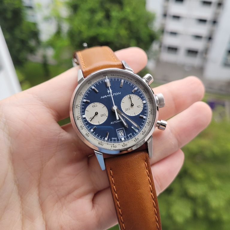 Intra-Matic Auto Chrono - blue dial - H38416541