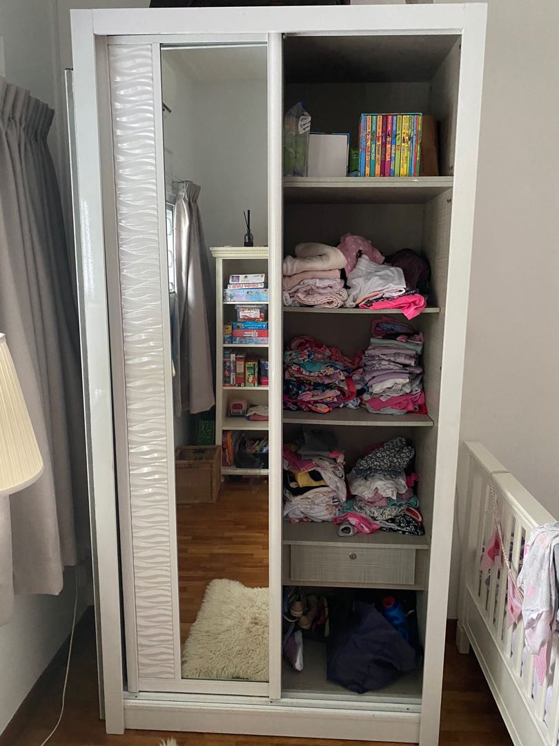 Heavy wardrobe with mirrors, Furniture & Home Living, Furniture