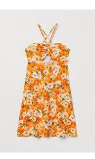 H&M floral cut out dress