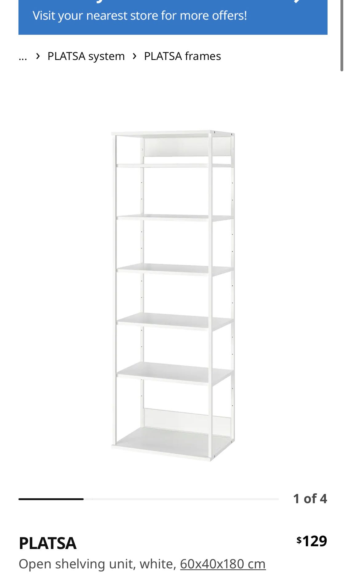 IKEA PLATSA Open 6 shelving unit for 50only Furniture Home