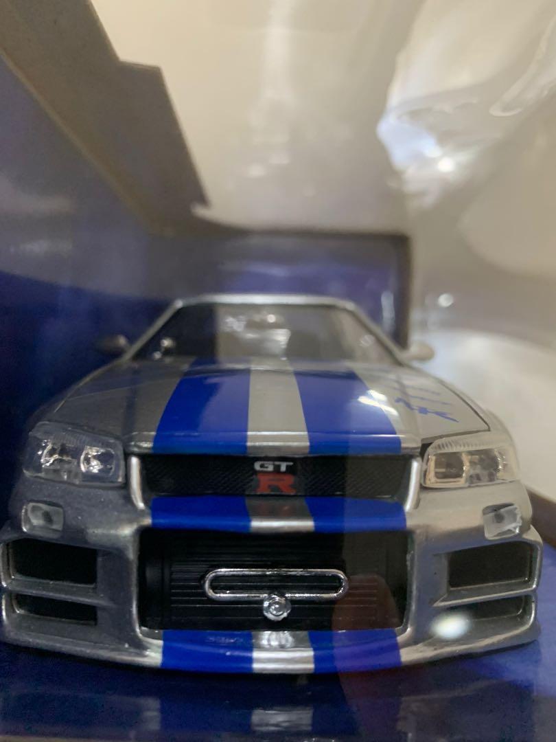 Modellino Jada 1:32 Fast & Furious - Nissan Skyline GT-R (BNR-34) Di Brian, Argento, 97184