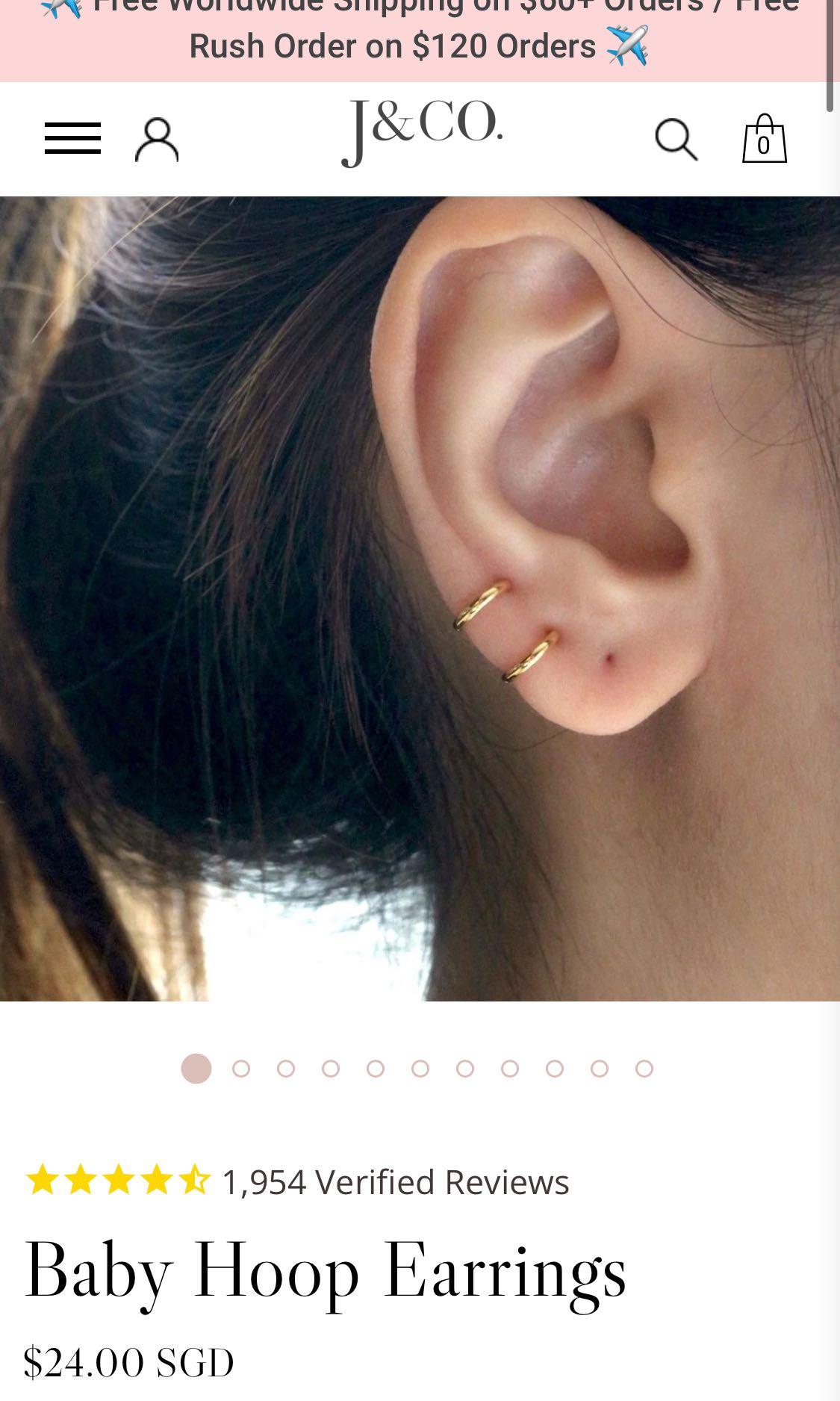 J Co Jewellery Baby Hoop earrings Women s Fashion Jewelry