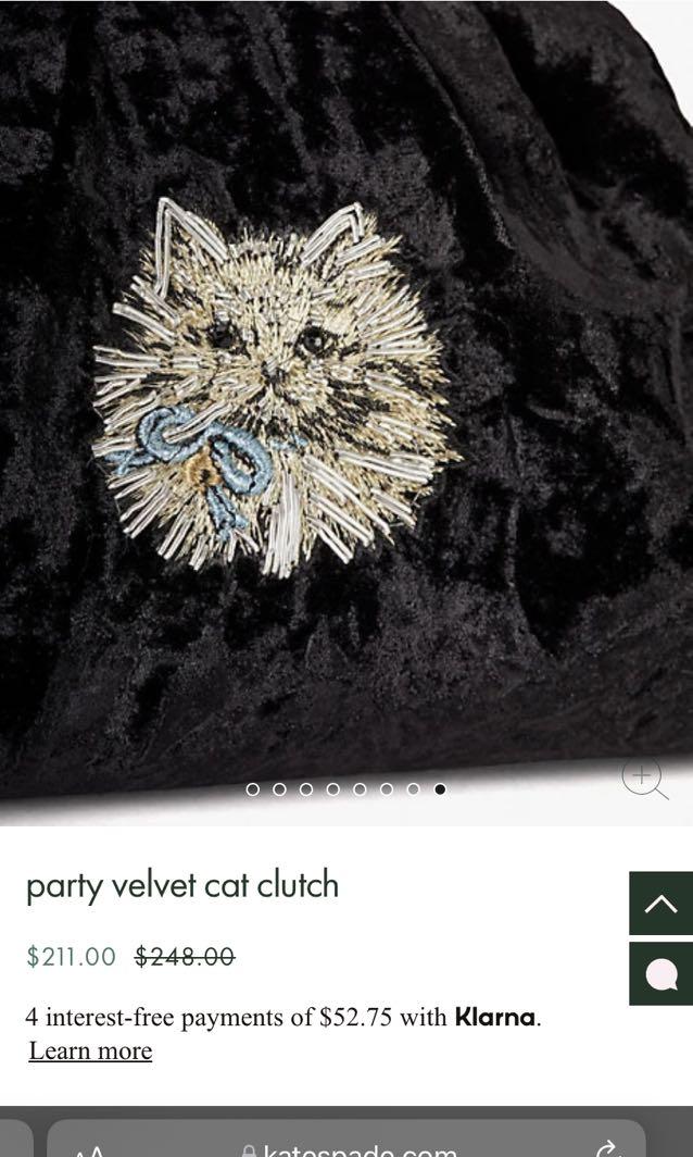 Party velvet on sale cat clutch