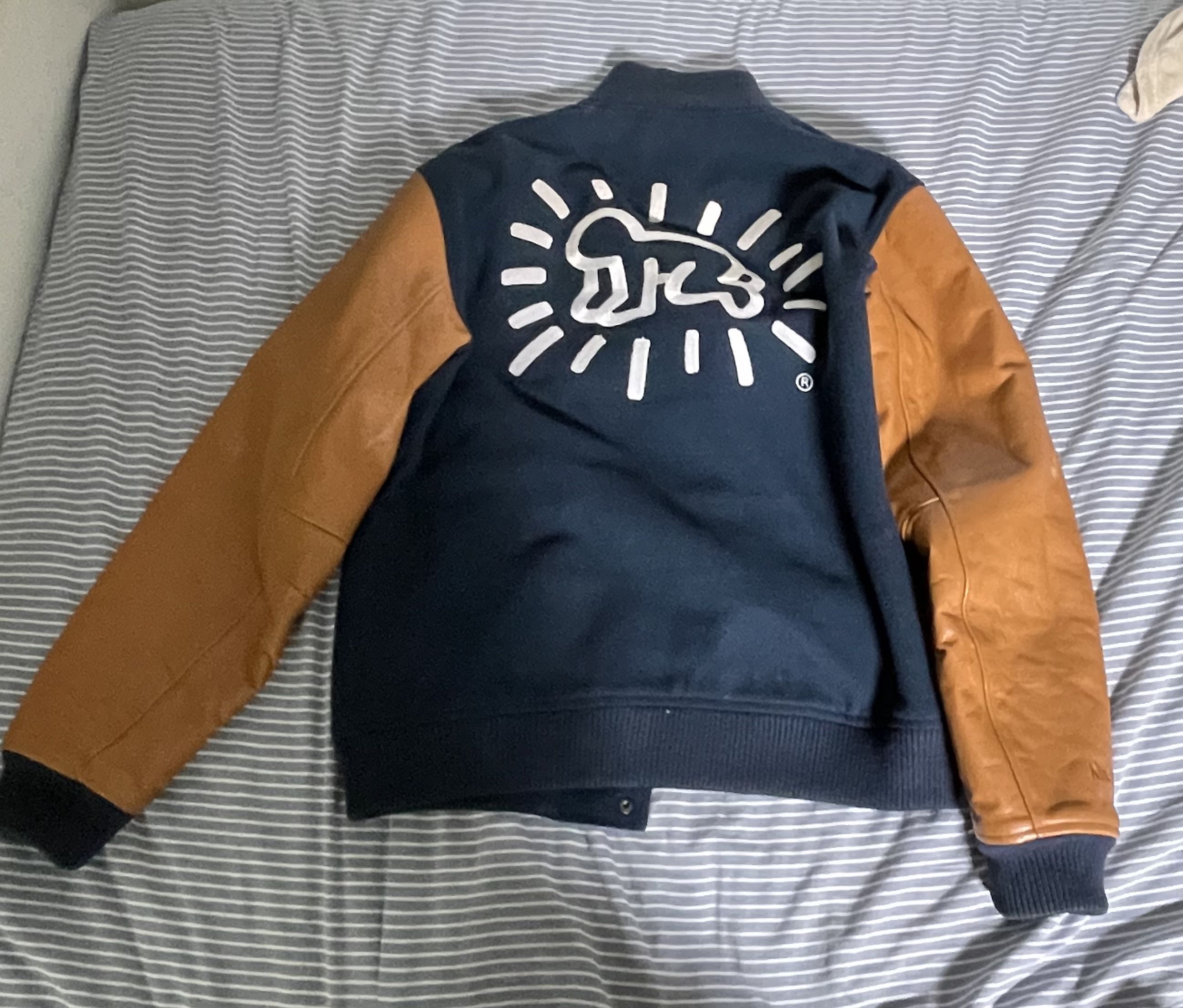 希少】Columbia×Keith Haring コラボスタジャン 牛革レザー 【公式通販】