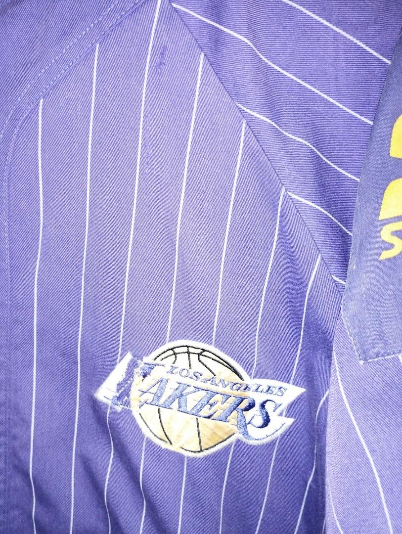 STARTER, Shirts, Vintage Starter Pinstripe Nba La Lakers Baseball Jersey  Large