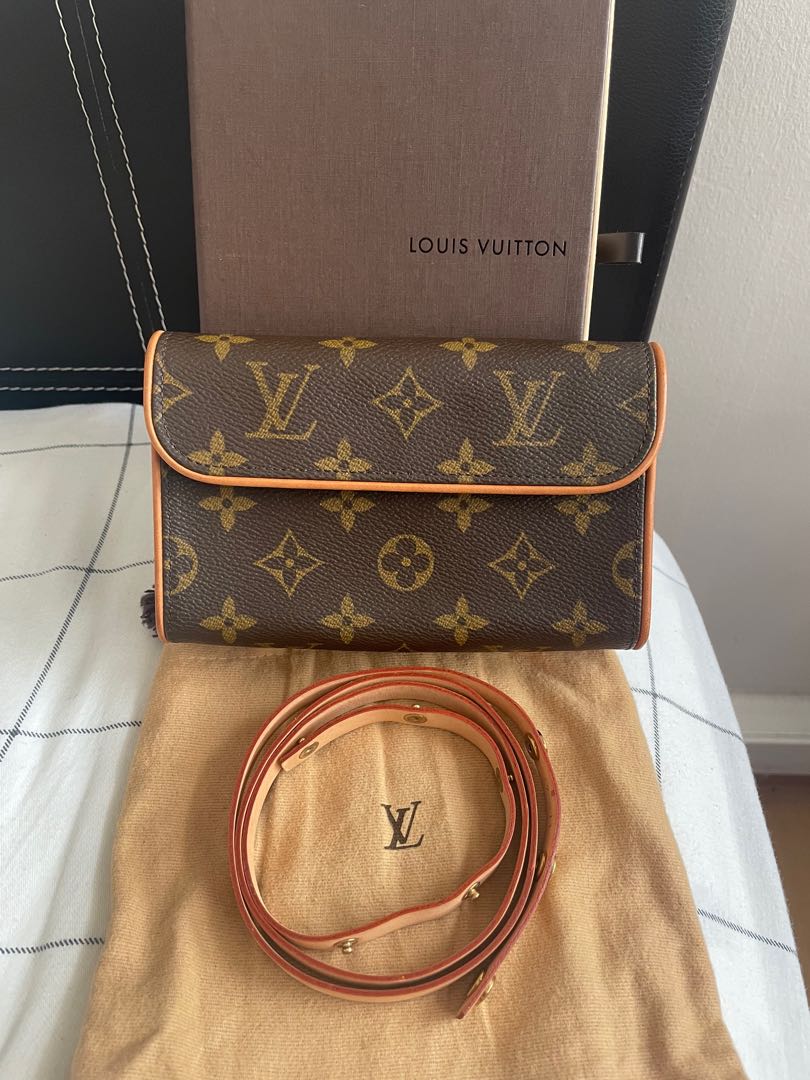 More Than You Can Imagine - Street Style: LOUIS VUITTON Florentine Pochette Belt  Bag . . . . . $550 #mtyci #luxuryconsignment #designerresale  #sustainablefashion #lv #louisvuitton #louis #belt #beltbag #crossbodybag  #clutch #handbag #