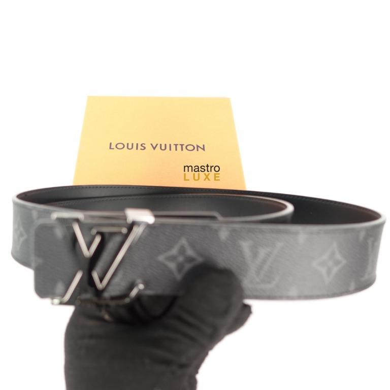 Louis Vuitton LV Initials 40MM Reversible Belt Gunmetal Grey in Monogram  Coated Canvas/Taiga Cowhide Leather with Silver/Gunmetal Grey-tone - US