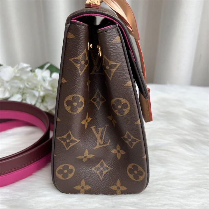 Louis Vuitton Cluny Top Handle Bag Monogram Canvas BB Brown