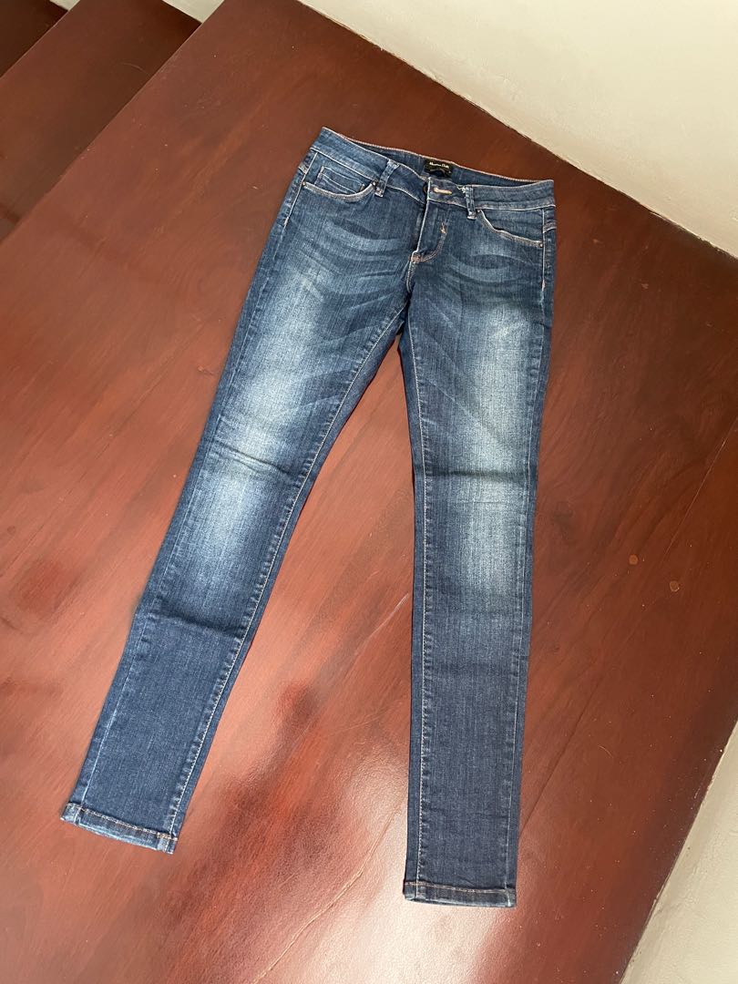 Massimo Dutti Blue Denim Jeans, Fesyen 