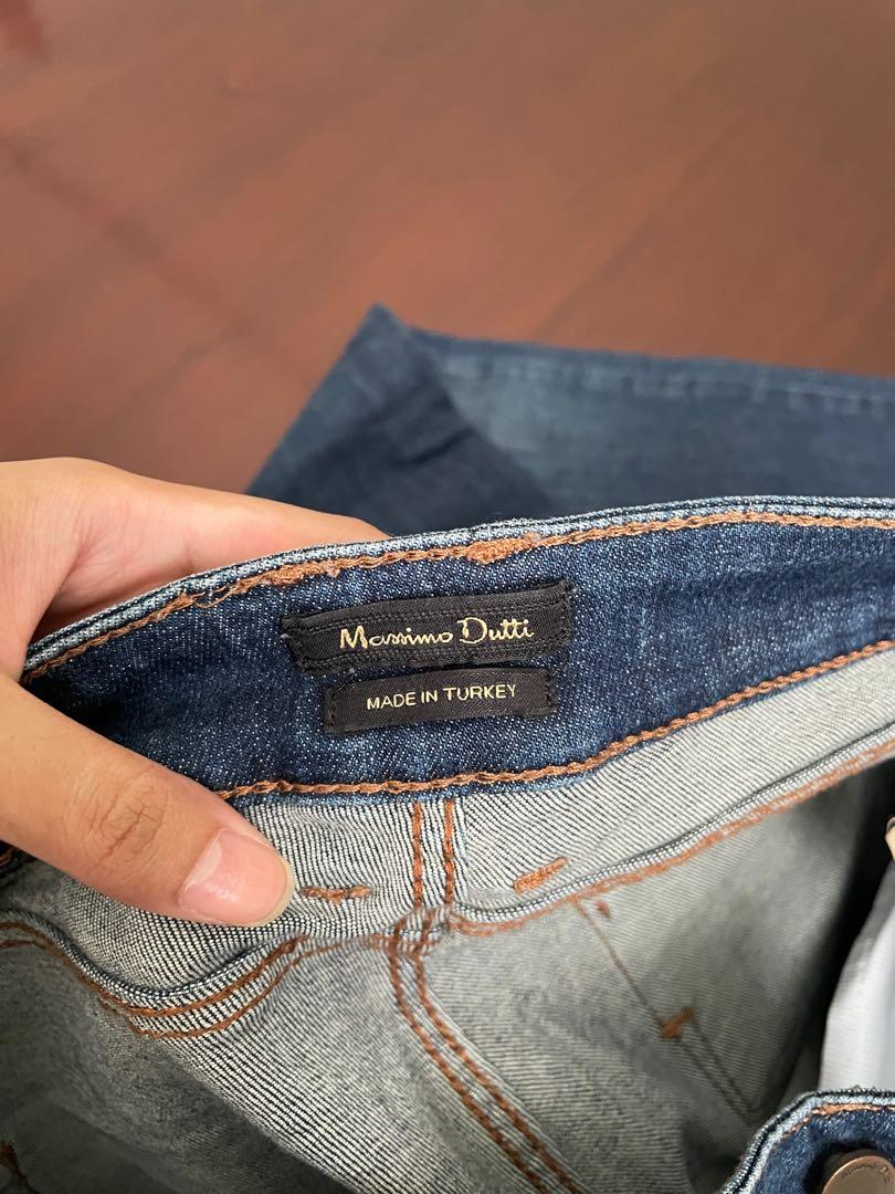 Massimo Dutti Blue Denim Jeans, Fesyen 