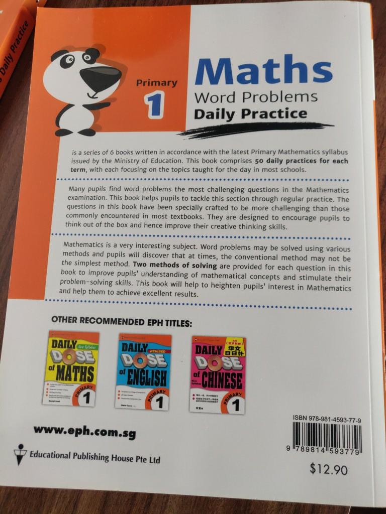 Maths Word Problems Daily Practice a Primary 1, Hobbies & Toys, Books ...