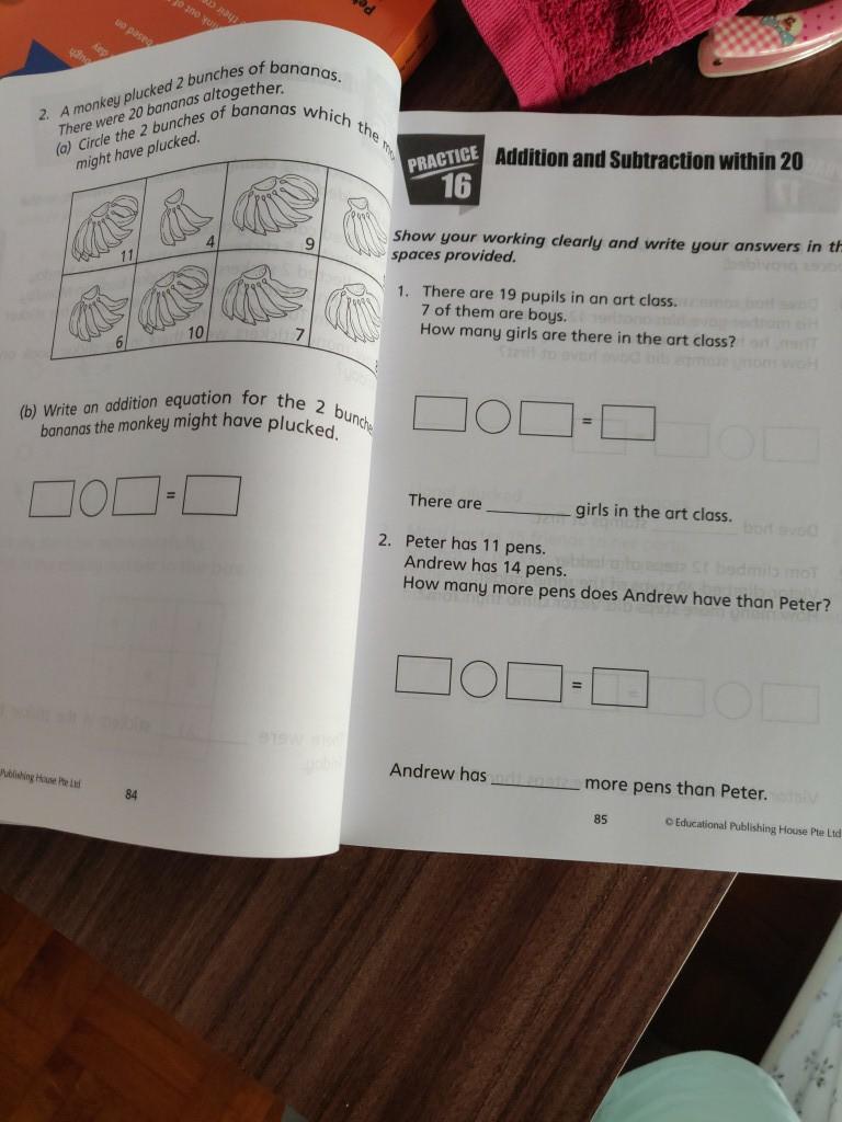 Maths Word Problems Daily Practice a Primary 1, Hobbies & Toys, Books ...