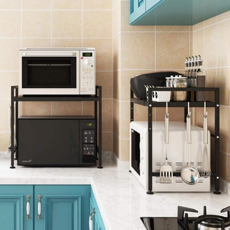 Microwave Oven Rack, Expandable and Height Adjustable ...