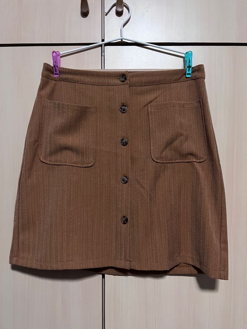 Mustard Pencil Button Up Skirt, Women's Fashion, Bottoms, Skirts on