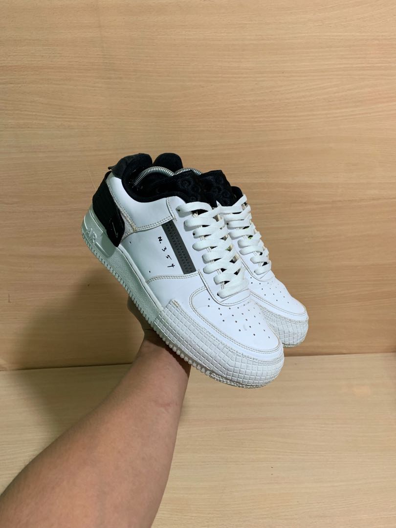 Nike air force 1 type white black volt deals sneaker