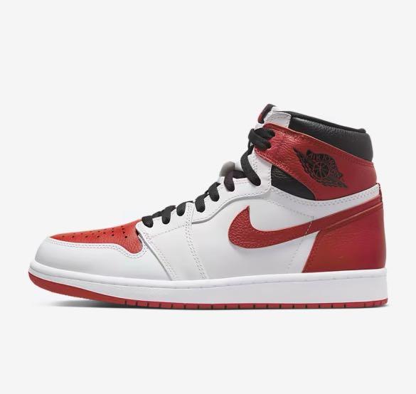 Aj 1 on sale red white black