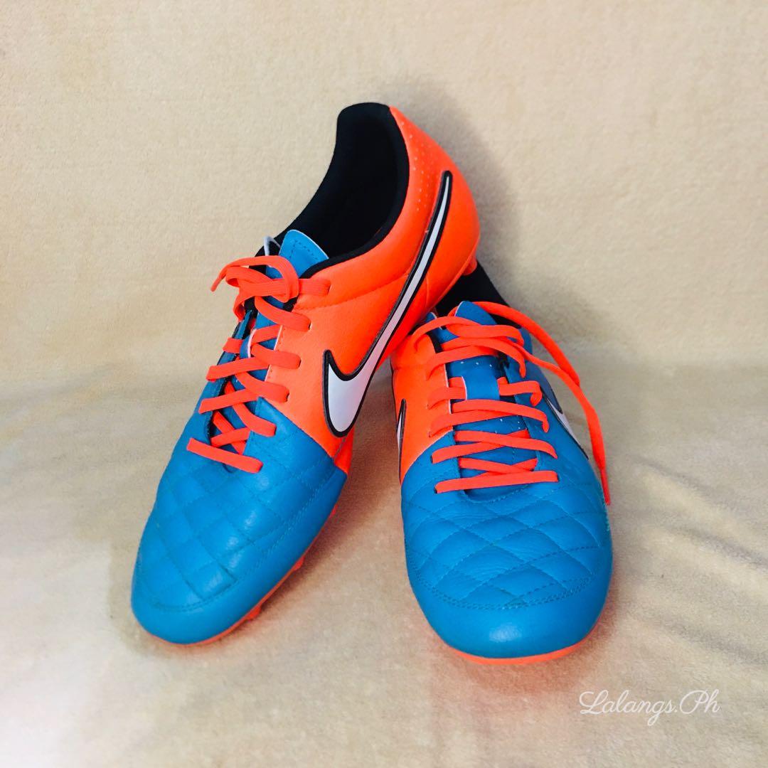 Nike Tiempo Legend V FG Ground Football Boots Orange White, Men's Fashion, Footwear, Sneakers on Carousell