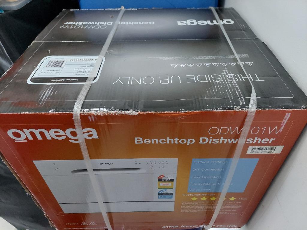 OMEGA ODW101W Tabletop Dishwasher (FREE Delivery), TV & Home Appliances