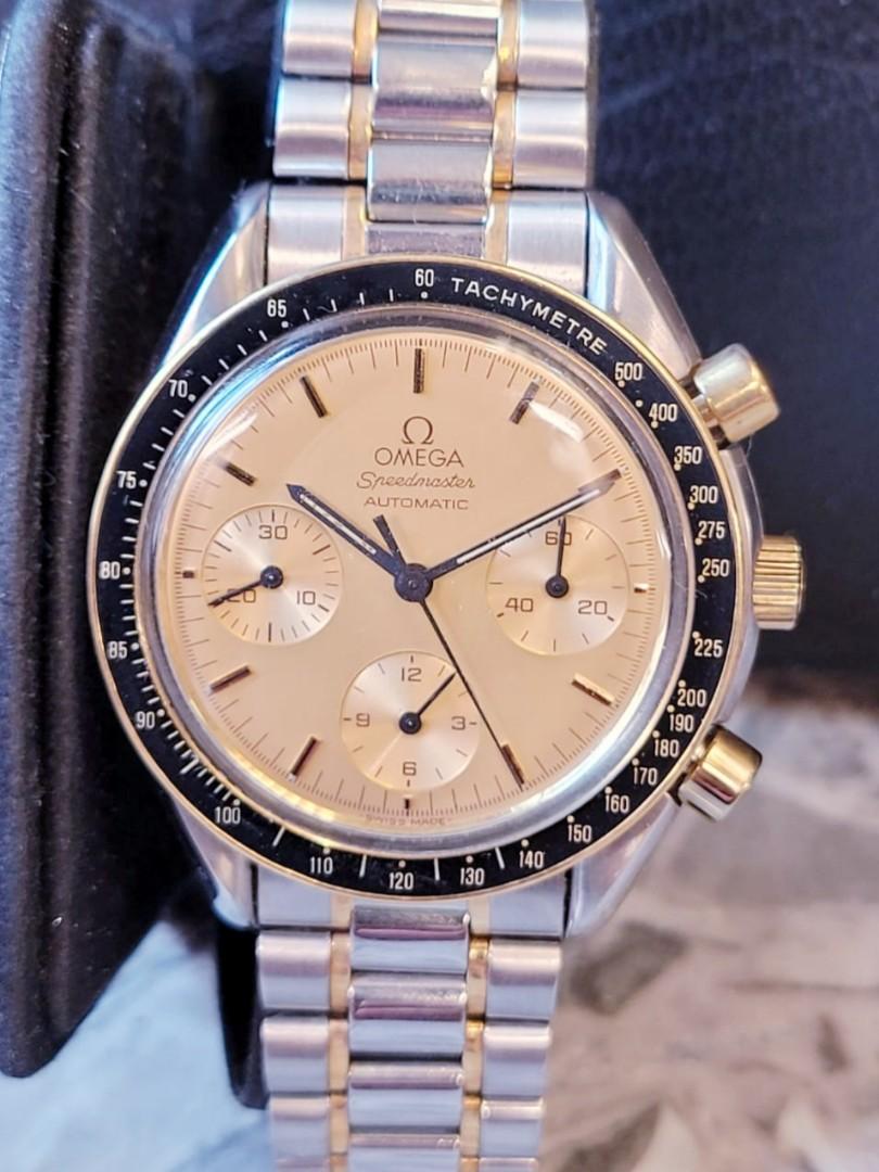 OMEGA Watch 男庄亞米茄Speedmaster 18K錶圈，香檳錶面3310.10编号45J