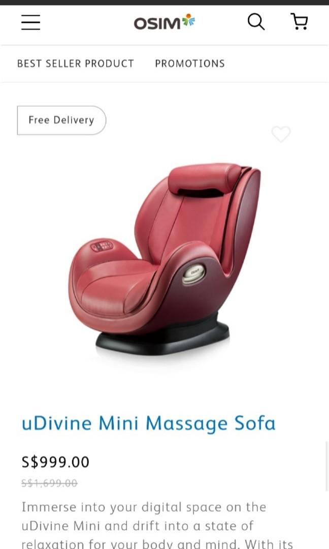 Osim udivine mini massage chair red perfect condition Health