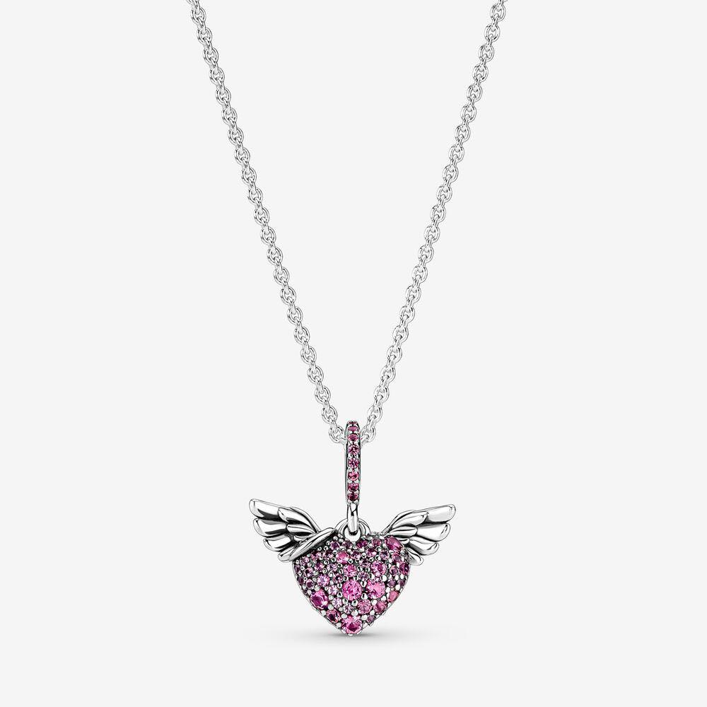 Pandora authentic Sales Heart Angel Wings Necklace Women s