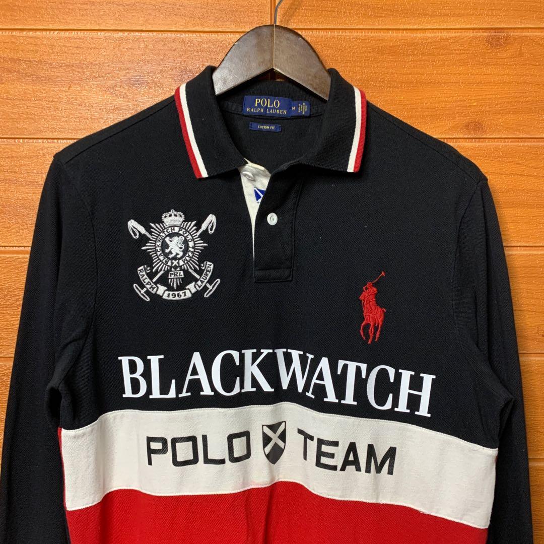 Black watch polo team long sleeve cheap
