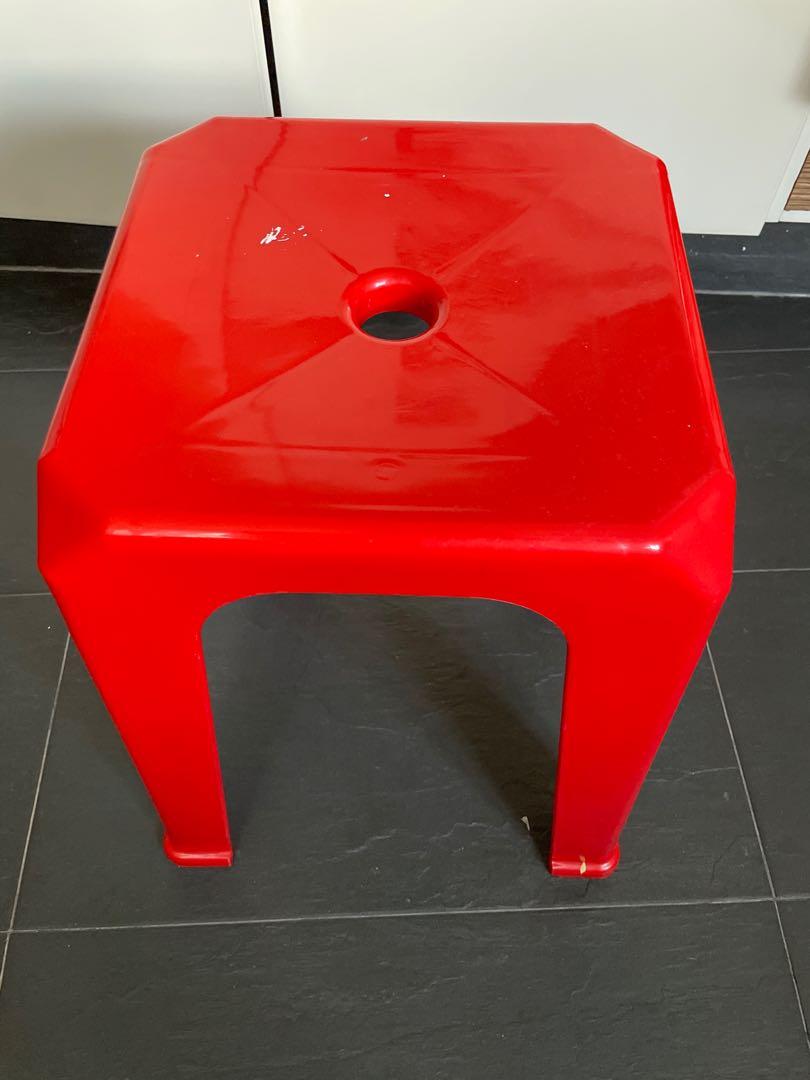 Red plastic chair free, Furniture & Home Living, Furniture, Chairs on