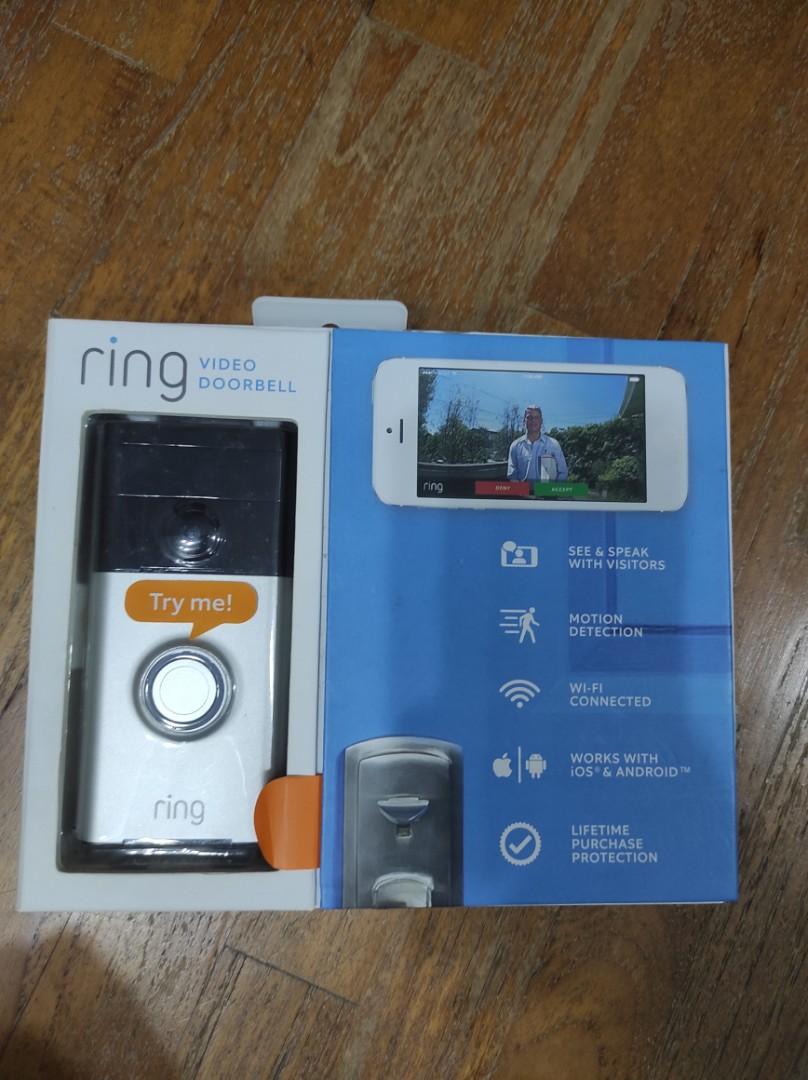 Ring Video doorbell 1st Gen + Chimes, Furniture & Home Living, Security