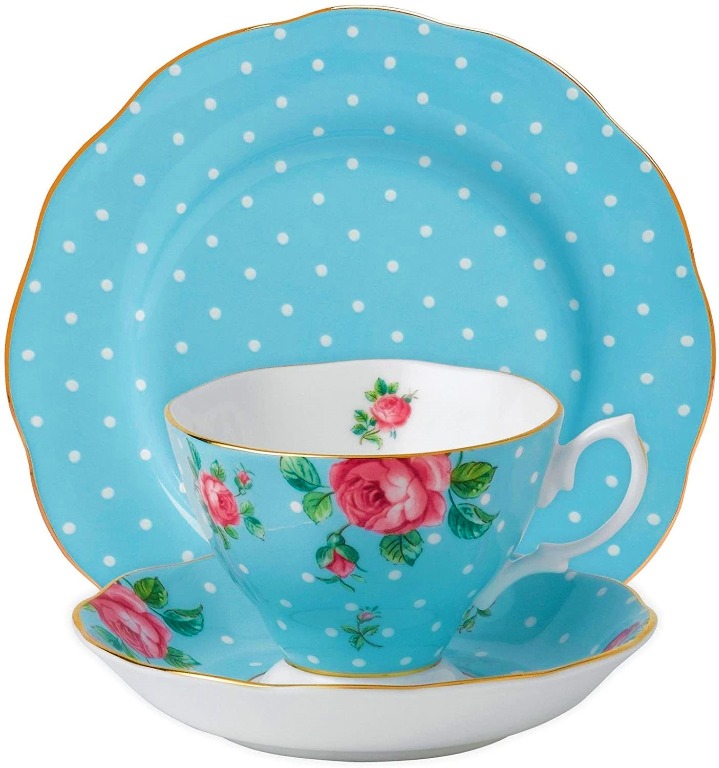 Royal Albert / New Country Roses / Polka Blue Teacup / ORIGINAL ...