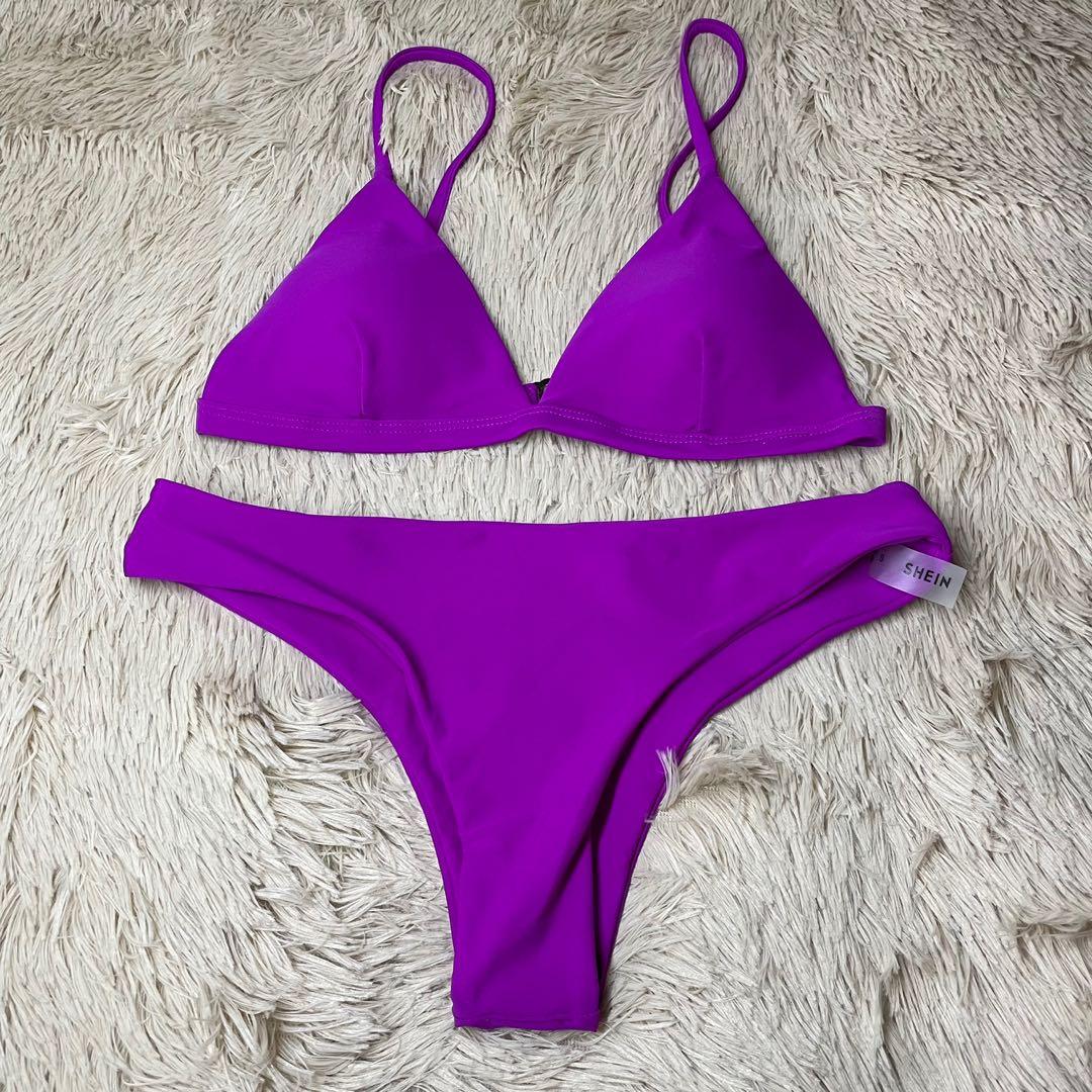 Neon purple swimsuit on sale