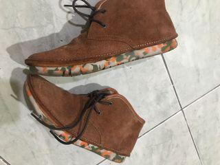 sepatu camper brown shoes suede 40 ringan ori