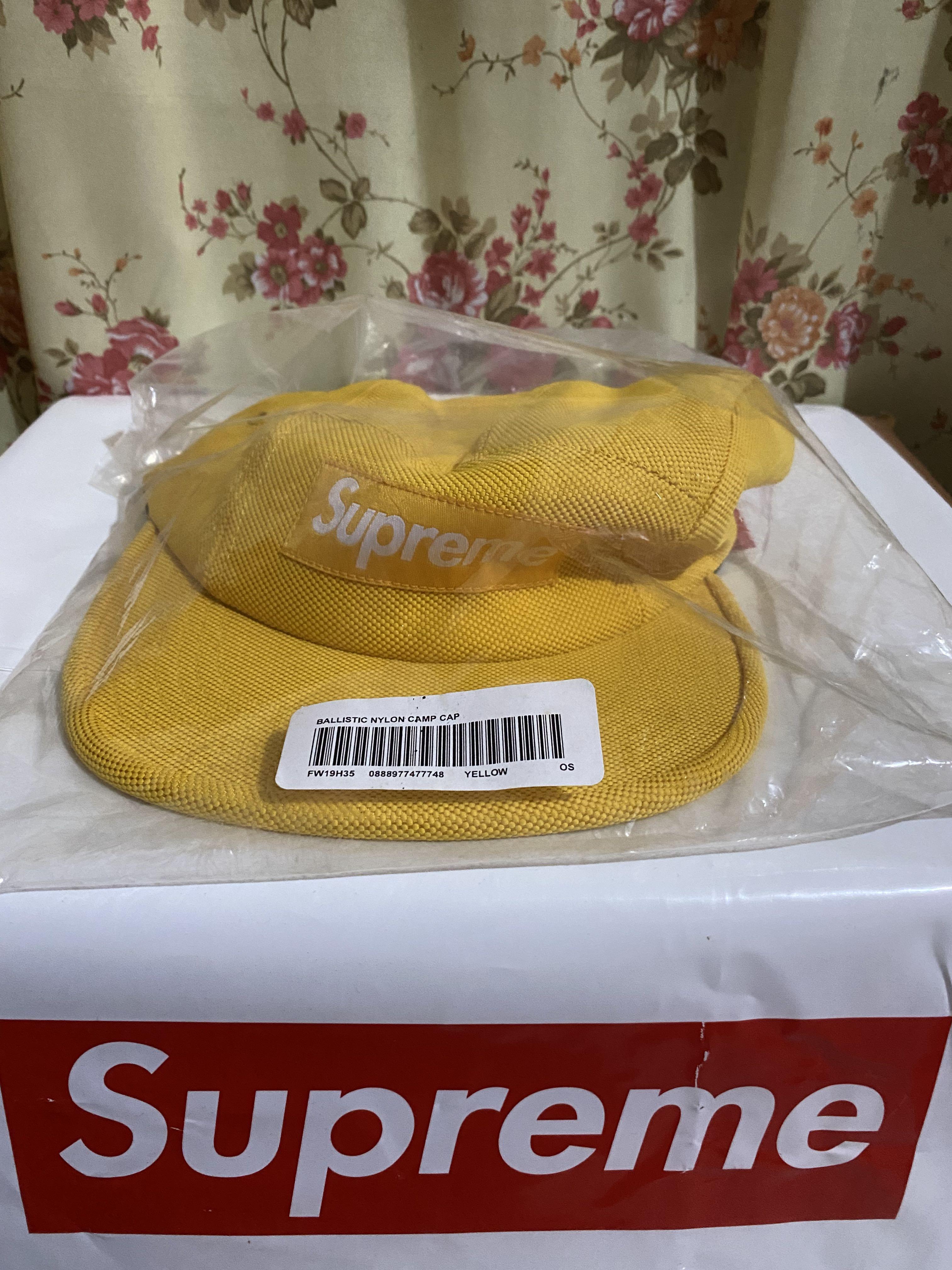 Supreme yellow shop cap