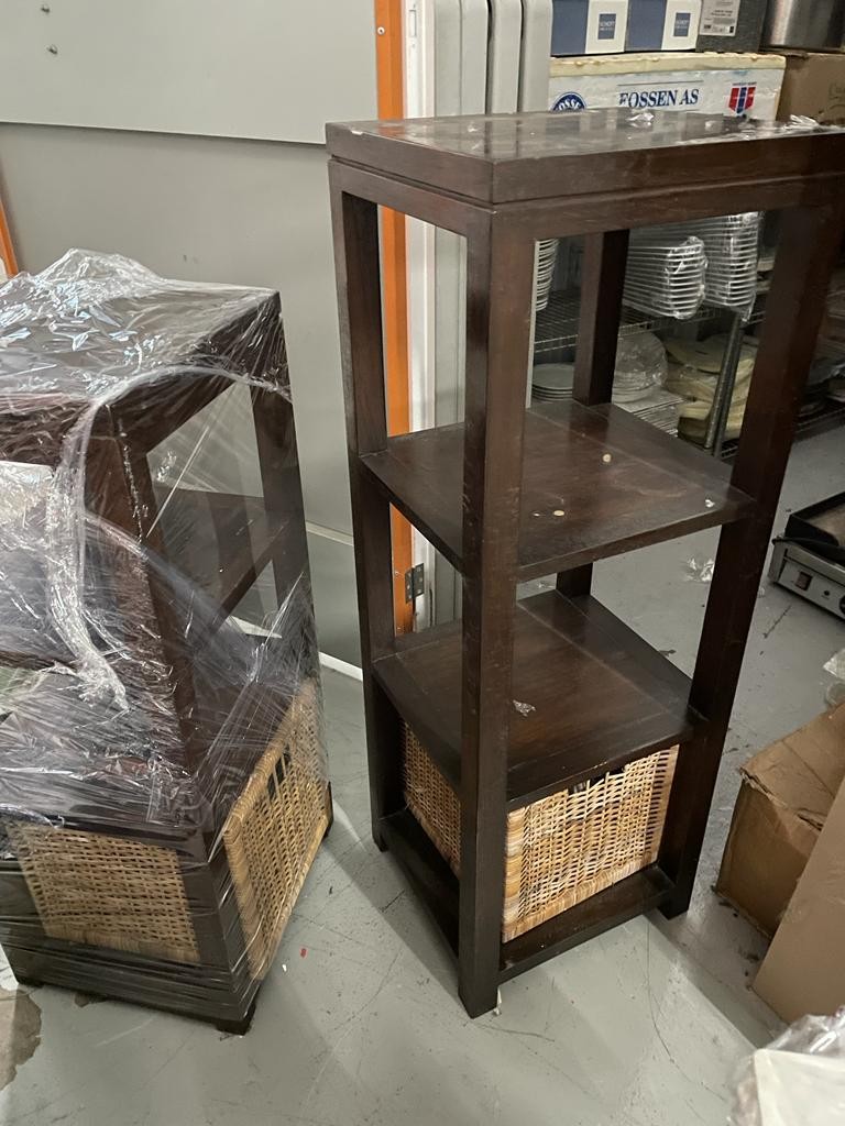 Teak wood shelf/display x 2, Furniture & Home Living, Furniture