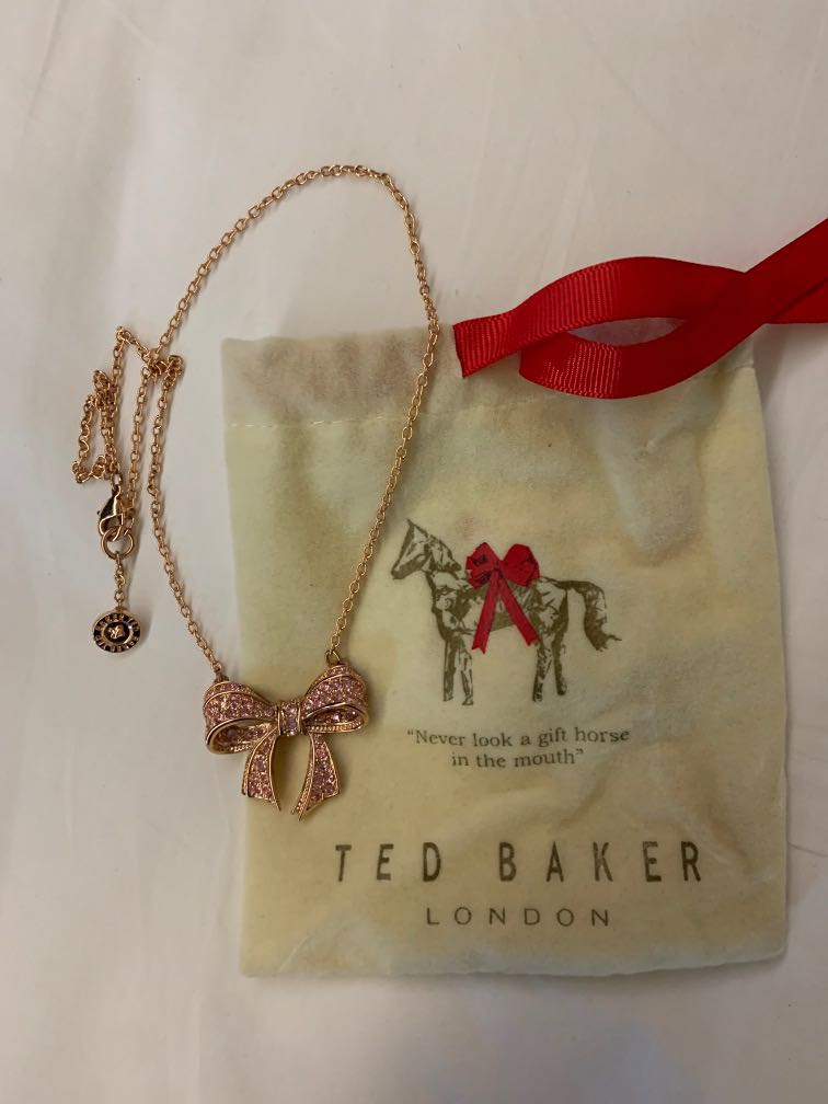 Ted baker rose gold bow necklace store