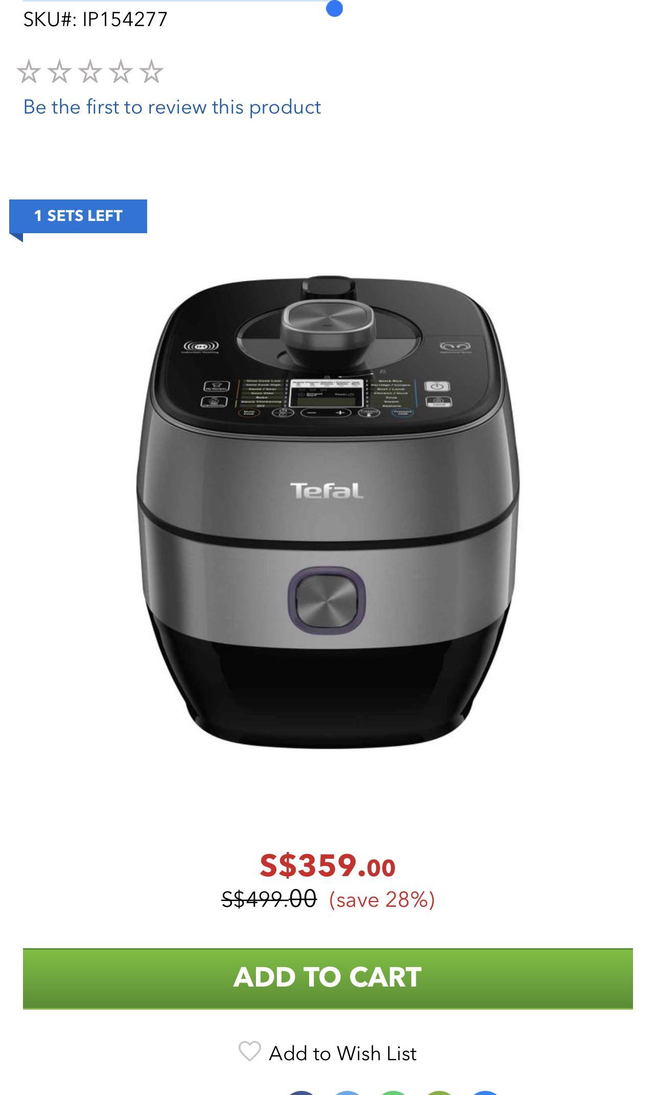 Tefal express induction multi on sale cooker 5l cy638