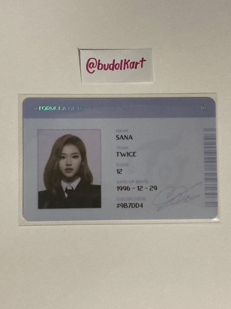 twice sana fol formula of love blue id suit, Hobbies & Toys