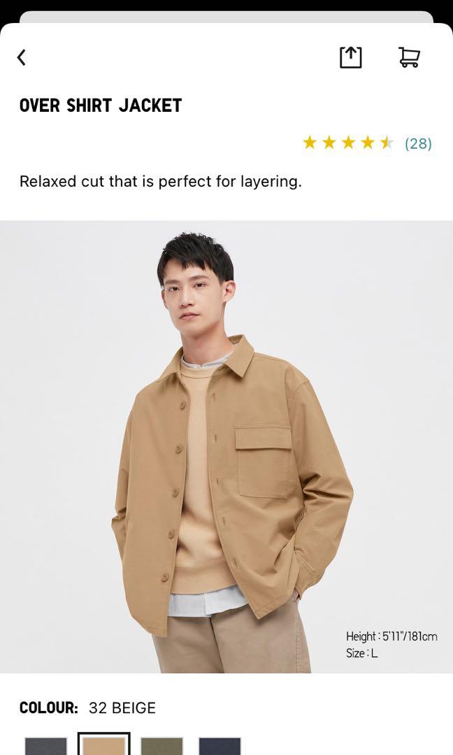 99% NEW UNIQLO Over Shirt Jacket 