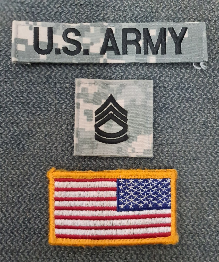 US Army ACU Velcro Patches Set, Men's Fashion, Watches & Accessories ...