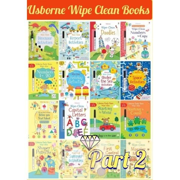 Usborne Wipe Clean book children book gift educational book preschool