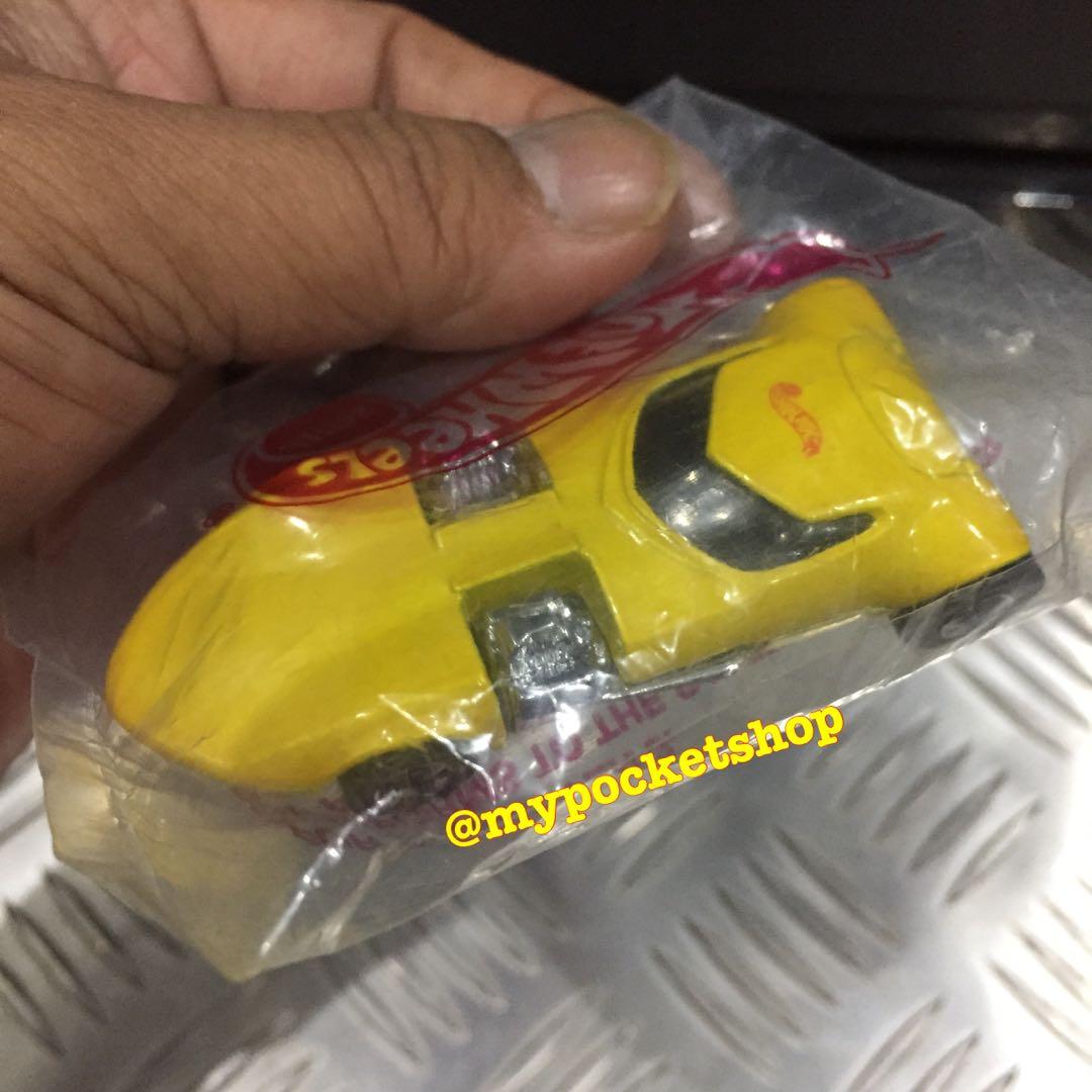 (RESERVED) Vintage Hot Wheels TWIN MILL - Yellow in Baggie / 1994 Hotwheels  Bonus Mystery Car / Blackwall