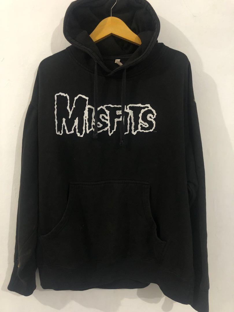 Vintage Misfits hoodie, Fesyen Pria 