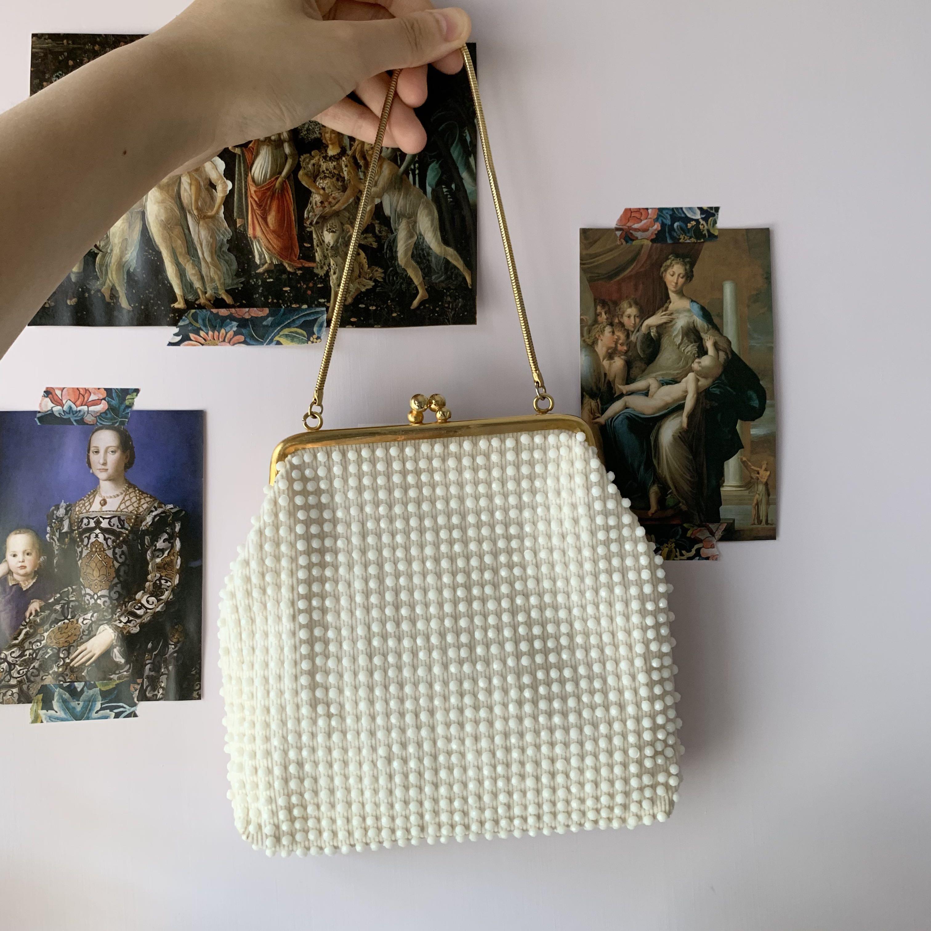 Vintage white purse cheap