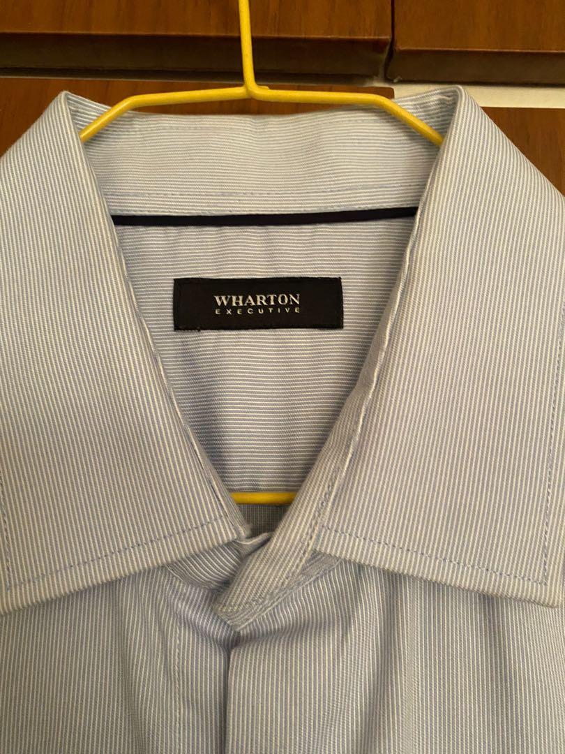 Wharton Executive Office Shirt (Category: Formal Shirts) located in Las Pinas. Submitted by atorn (Listing ID 1157024254, Image 2). Description: Wharton Formal/Office Shirt for Men Size: Medium Condition: 8/10 Will wash and iron prior turn over to buyer. Item is in great condition. Shipping fee care of buyer Courier: GoGoExpress, J&T Delivery, LBC Same-day: Grab Express or Lalamove .