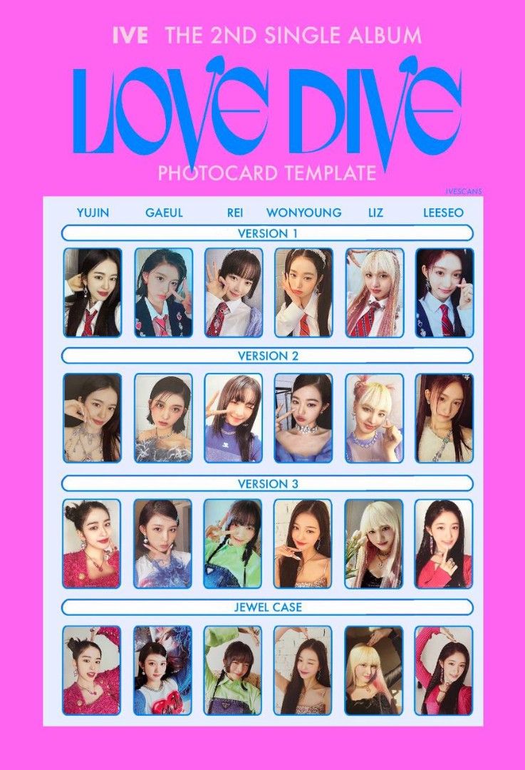 IVE LOVE DIVE ユジン namil 特典 ヨントン トレカ - K-POP/アジア