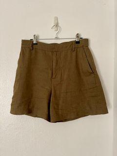 ZARA Linen Shorts in Khaki