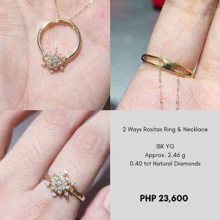 2 Ways Rositas Diamond Ring and Necklace