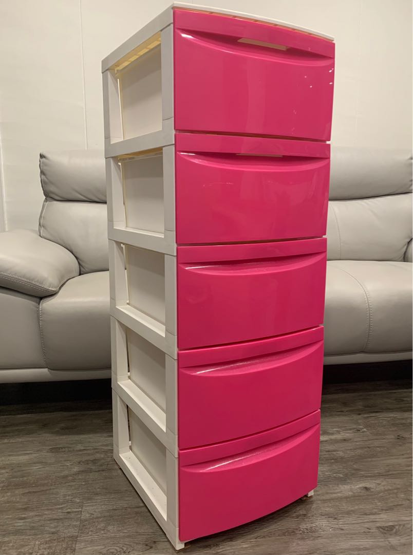 5 drawers plastic storage Furniture & Home Living, Home Improvement & Organisation