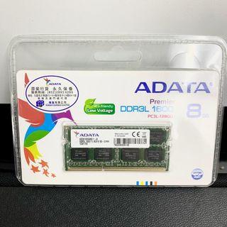 全新未開封行貨 ADATA 8GB DDR3 1600 RAM SO-DIMM