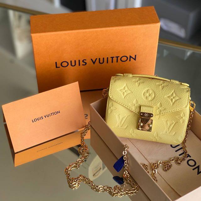 💯 AUTHENTIC LV MICRO METIS MONOGRAM EMPREINTE IN YELLOW, Luxury