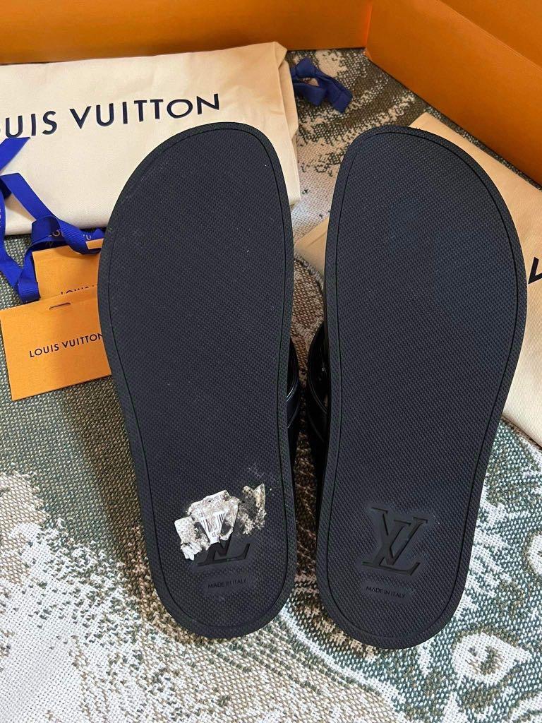 Louis Vuitton Mirabeau Thong, Black, 07.0